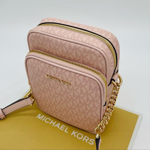 Michael Kors Medium NS Chain Xbody Bag Leather Rose Pink - Picture 5 of 12